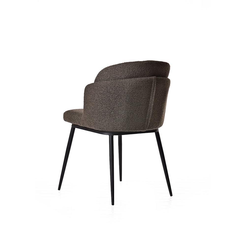 Lagom Dining Chair - Mild Steel & Upholstery / L:52 x B:59 x H:79 In cm - Indoor Furniture