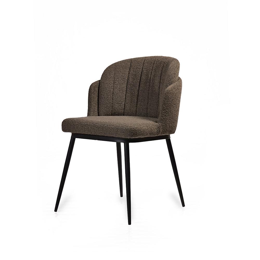 Lagom Dining Chair - Mild Steel & Upholstery / L:52 x B:59 x H:79 In cm - Indoor Furniture