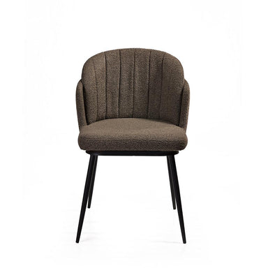 Lagom Dining Chair - Mild Steel & Upholstery / L:52 x B:59 x H:79 In cm - Indoor Furniture