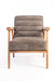 Lagom Lounge Chair - Light Grey / Rubber Wood and Cotton Fabric / W: 22’’ D: 21’’ H: 32’’ SH: 17.5’’ - Indoor Furniture