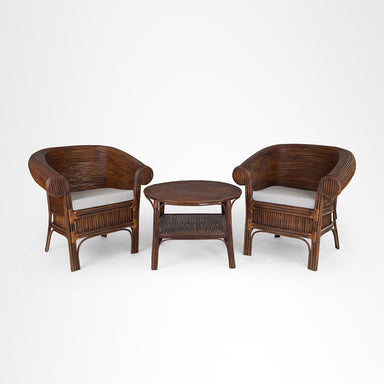 Lantana Lounge Set - Chair: L-27” W-34” H-35” SH-22” Table: Dia-31” H-22” - Outdoor Furniture