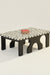 Leo Coffee Table - Black and white / Resin, Bone & engineered wood / 128L X 82W X 45H In Cms - Indoor Furniture