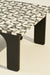 Leo Coffee Table - Black and white / Resin, Bone & engineered wood / 128L X 82W X 45H In Cms - Indoor Furniture