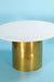 Leo Coffee Table - Gold and White / Marble and Aluminium / 30’’ x 30’’ x 16’’ - Indoor Furniture