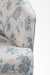Lilac Lounge Chair - W: 31.5’’ D: 30’’ H: 31’’ SH: 16’’ / White and Blue / Fabric And Solid Beech Wood Legs - Indoor