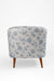 Lilac Lounge Chair - W: 31.5’’ D: 30’’ H: 31’’ SH: 16’’ / White and Blue / Fabric And Solid Beech Wood Legs - Indoor