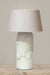 Line’On It - Conical Table Lamp - Sade Dia: 310mm, Base Dia: 150mm, H: 500 mm / Offwhite / Stainless Steel - Lighting