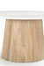 Litho Round Marble Dining Table - White / Mango Wood + Marble / L: 129.54 x W: 129.54 x H: 76.20 cms - Indoor Furniture
