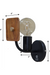 Lodge Wooden Wall Sconce - Natural Wood with Black Metal accents / Mild Steel, brass and teak wood. - Lighting