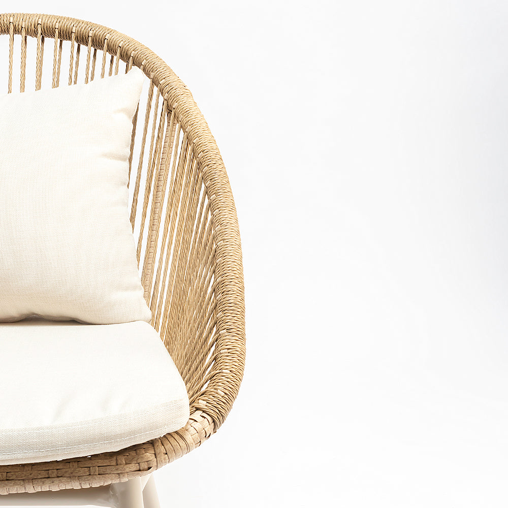 Loom Chair 34 - PE Rattan and Metal / CM: - L:- 72 x W:- 69 x H:- 85 - Indoor Furniture