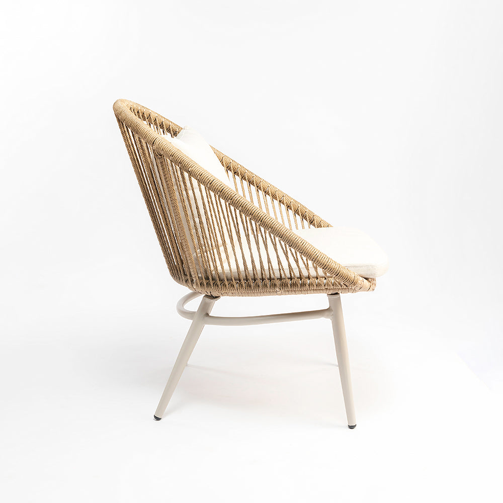 Loom Chair 34 - PE Rattan and Metal / CM: - L:- 72 x W:- 69 x H:- 85 - Indoor Furniture