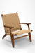 Loom Lounge Chair 3 - W: 29’’ D: 36’’ H: 33’’ SH: 16’’ / Acacia Wood and Rope Weaving / Teak And Tan - Indoor Furniture