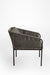 Loom Lounge Chair 9 - W: 17.5’’ D: 26’’ H: 32’’ SH: 20’’ / Mild Steel and Polypropylene Rope Weaving / Black & Grey