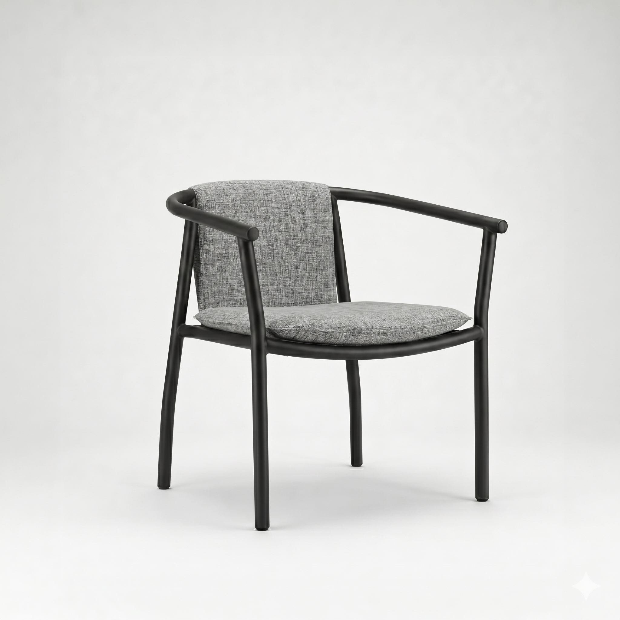 Loop Dining Chair - W: 25.5’’ D: 20’’ H: 30’’ SH: 18’’ / Mild Steel & Upholstery - Outdoor Furniture