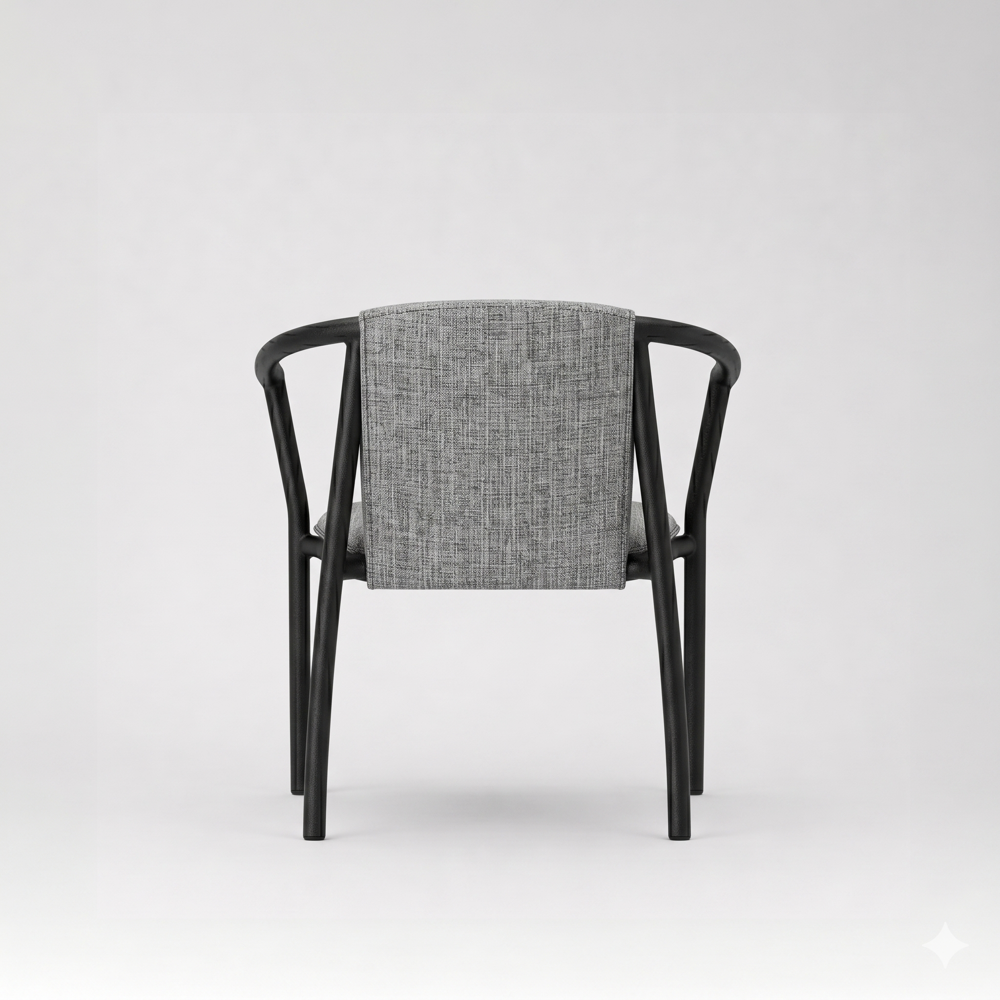 Loop Dining Chair - W: 25.5’’ D: 20’’ H: 30’’ SH: 18’’ / Mild Steel & Upholstery - Outdoor Furniture