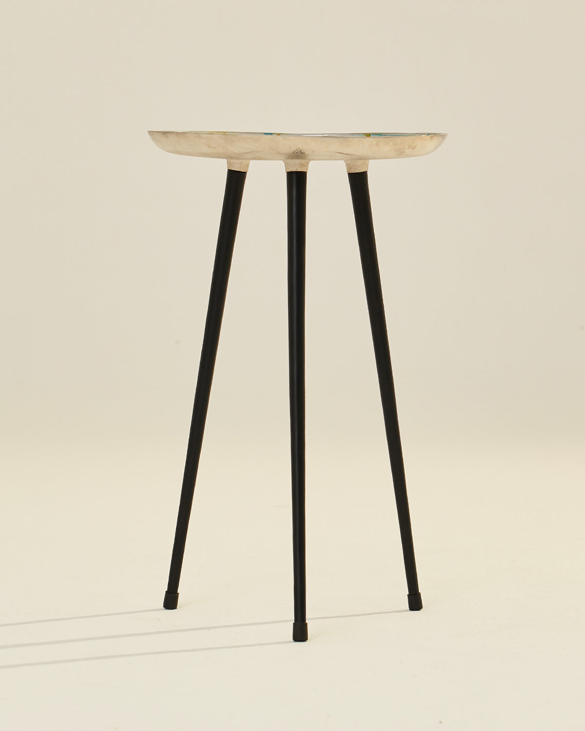 Loop Table - Green & Blue / Cast Aluminium / 35L X 35W X57H In Cms - Indoor Furniture