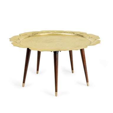 Lotus Coffee Table - Gold / Brass and wood - Indoor Furniture