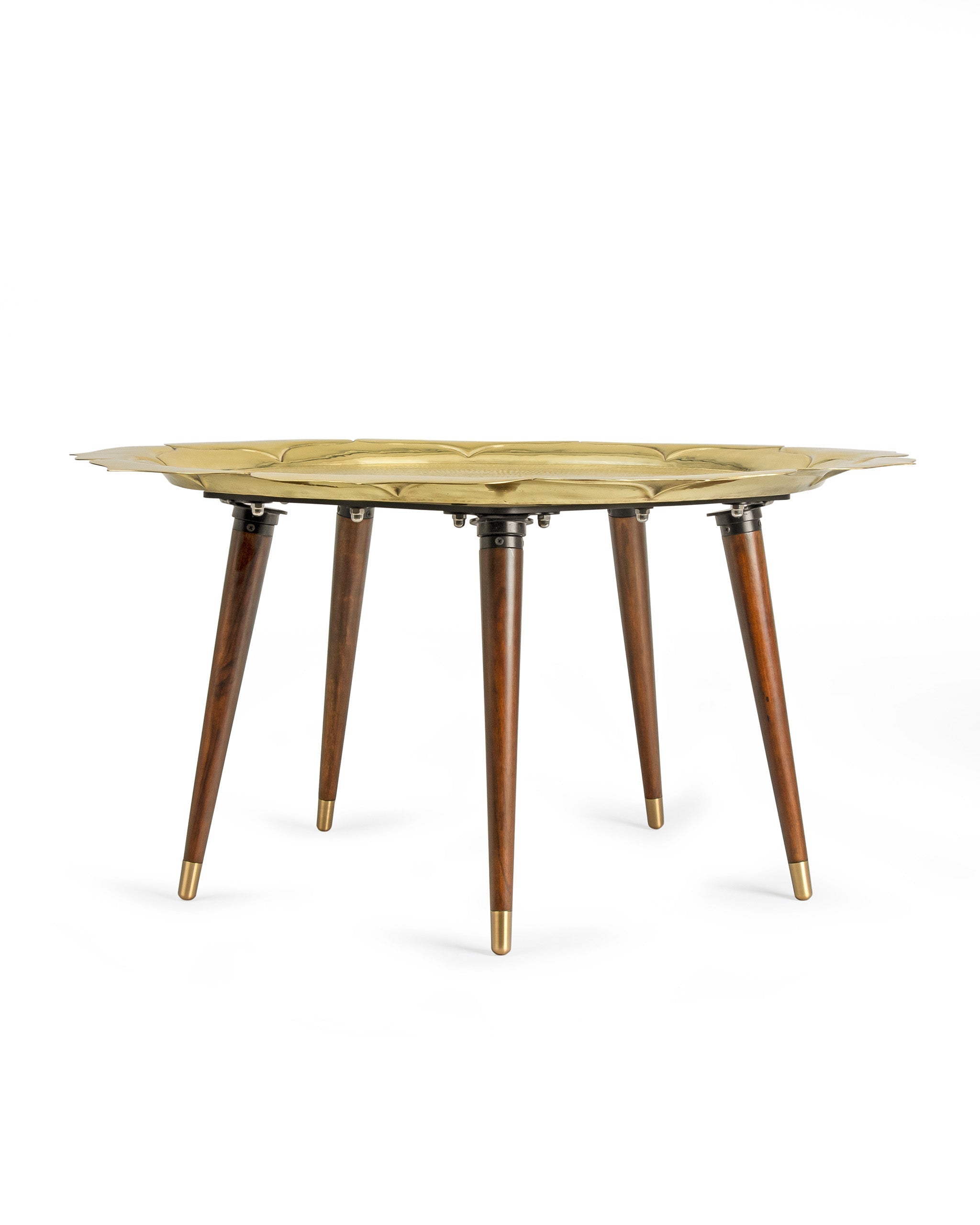 Lotus Coffee Table - Gold / Brass and wood - Indoor Furniture