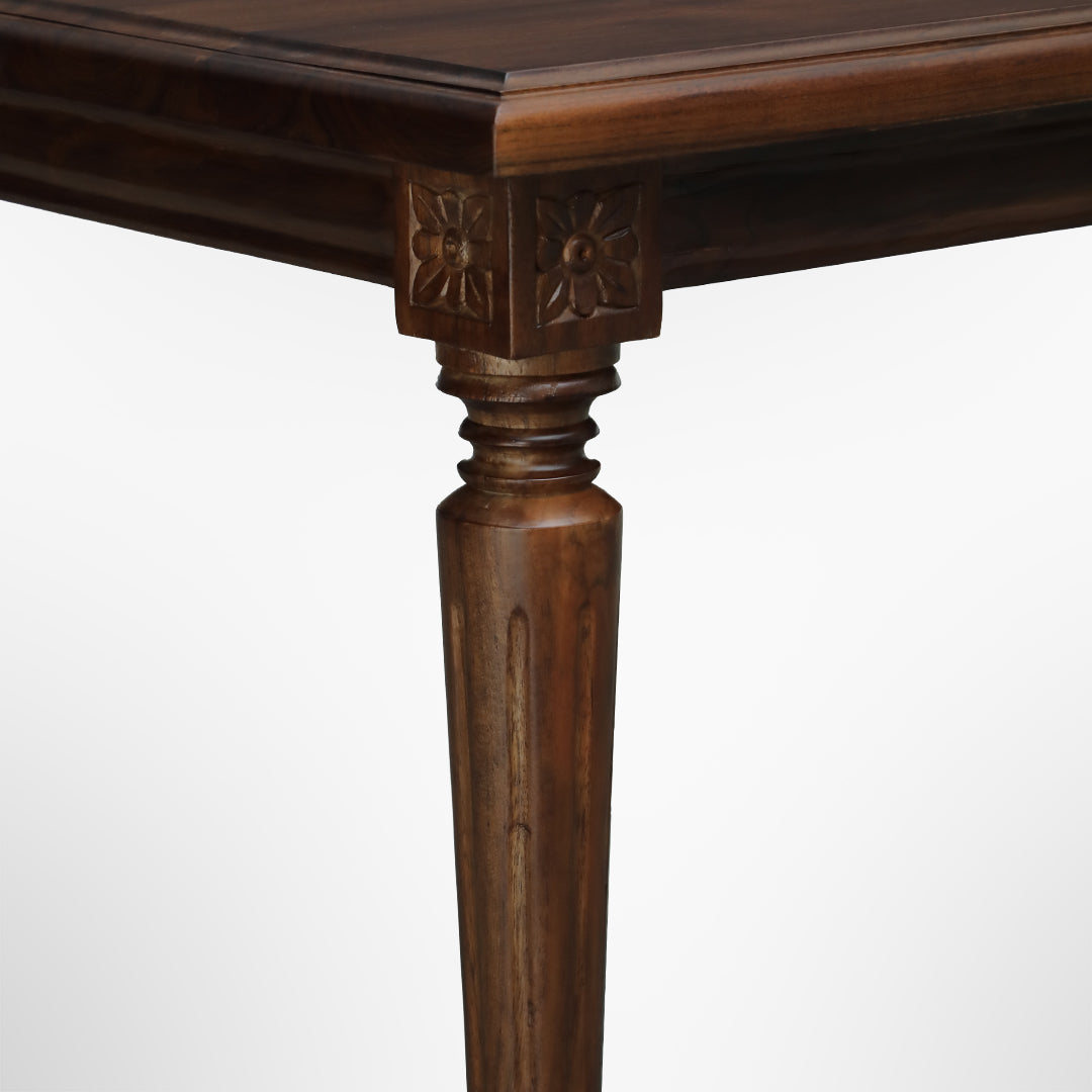 Louis Coffee Table No. 21 - L:36 x W:24 x H:20 In inches / Mango Wood / Walnut - Indoor Furniture