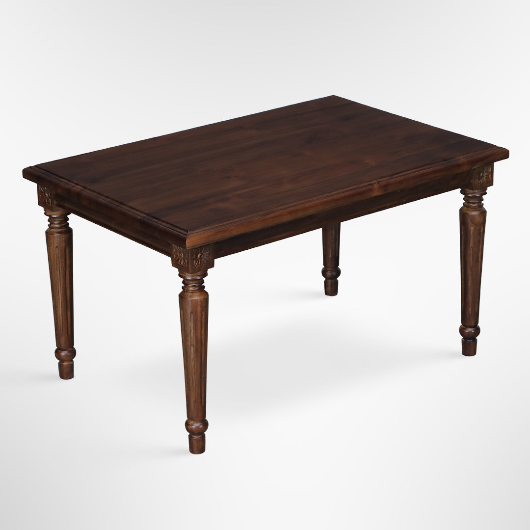 Louis Coffee Table No. 21 - L:36 x W:24 x H:20 In inches / Mango Wood / Walnut - Indoor Furniture