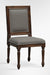 Louis Dining Chair No. 7 Set of 2 - W: 23’’ D: 20’’ H: 39’’ SH: 18’’ / Mango Wood and Upholstered Fabric / Walnut