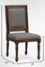 Louis Dining Chair No. 7 Set of 2 - W: 23’’ D: 20’’ H: 39’’ SH: 18’’ / Mango Wood and Upholstered Fabric / Walnut