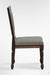 Louis Dining Chair No. 7 Set of 2 - W: 23’’ D: 20’’ H: 39’’ SH: 18’’ / Mango Wood and Upholstered Fabric / Walnut