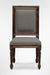 Louis Dining Chair No. 7 Set of 2 - W: 23’’ D: 20’’ H: 39’’ SH: 18’’ / Mango Wood and Upholstered Fabric / Walnut