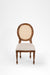 Louis Dining Chair Set Of 2 - W: 20’’ D: 18’’ H: 42’’ SH: 18’’ / Mango Wood Natural Cane and Upholstered Fabric / Teak
