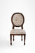 Louis Dining Chair Upholstered Set Of 2 - W: 20’’ D: 18’’ H: 42’’ SH: 17’’ / Mango Wood and Upholstered Fabric / Blush