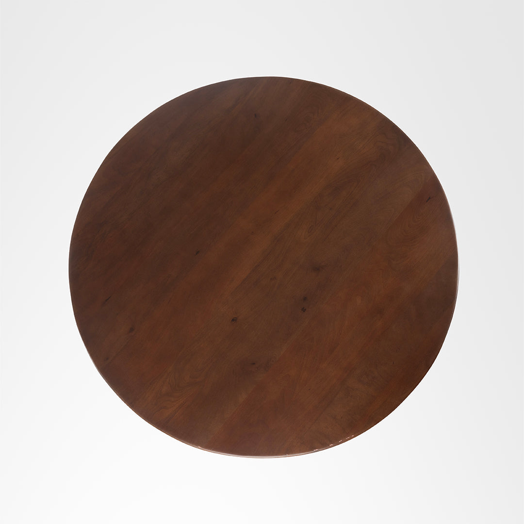 Louis Dining Table No. 9 - Walnut / Mango Wood / Dia: 55’’ H: 30’’ - Indoor Furniture