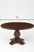 Louis Dining Table No. 9 - Walnut / Mango Wood / Dia: 55’’ H: 30’’ - Indoor Furniture