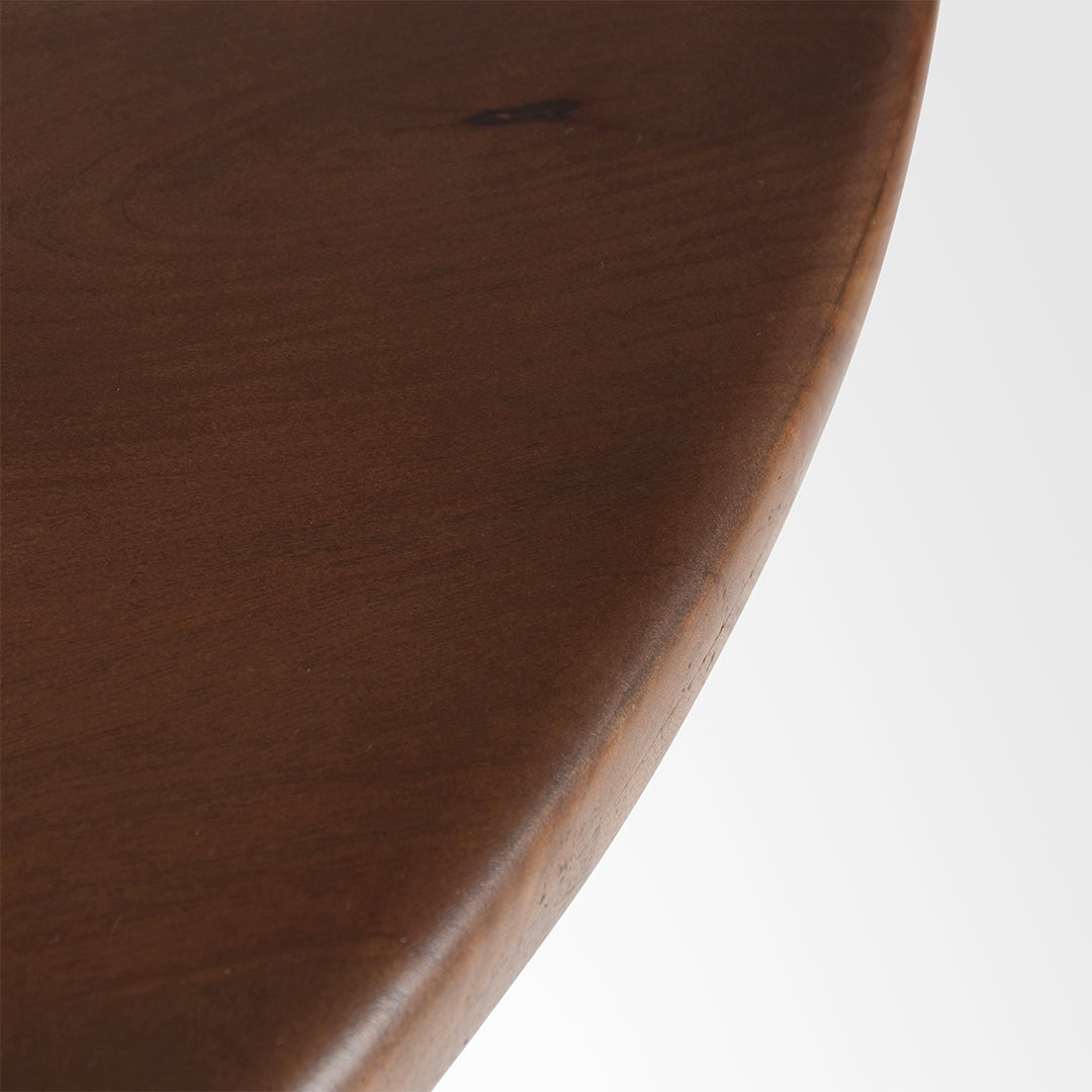 Louis Dining Table No. 9 - Walnut / Mango Wood / Dia: 55’’ H: 30’’ - Indoor Furniture