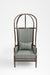 Louis Dome Chair - W: 31 ’ D: 32’’ H: 61’’ / Walnut / Teak Wood, Cane Weaving and Upholstered Fabric - Indoor Furniture