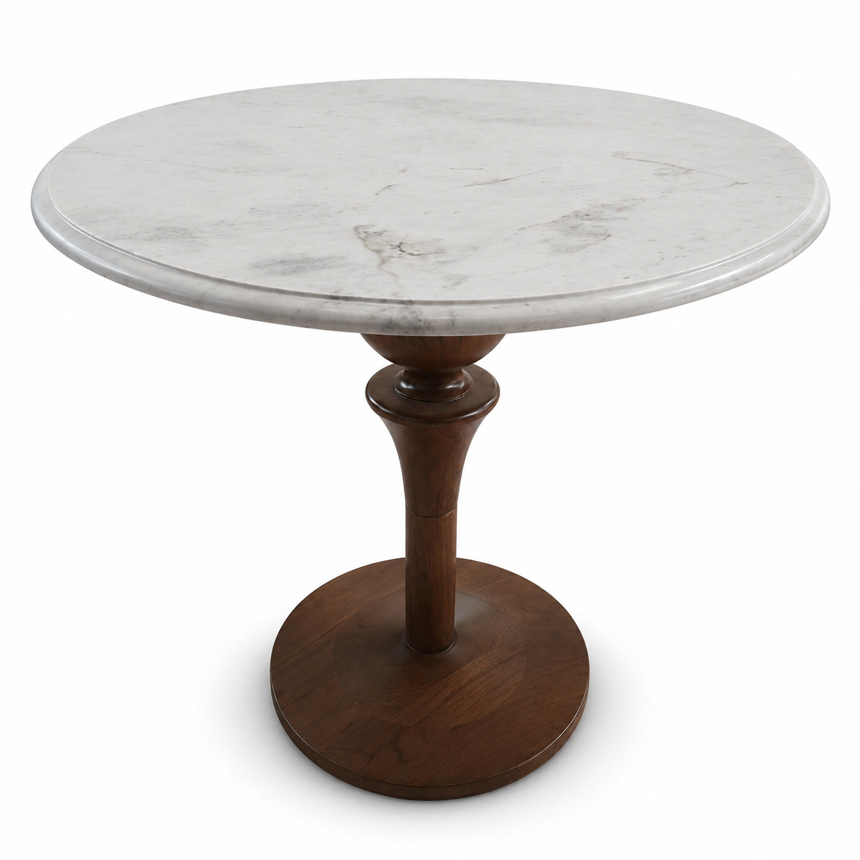 Louis Marble Dining Table - Marble & Teak wood / H: 31’’ × W: 30’’ - Dining Tables