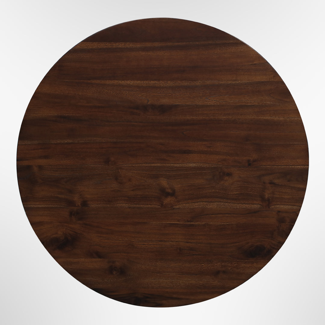 Louis Round Dining Table No. 11 - Walnut / Mango Wood / Dia: 40’’ H: 30’’ - Indoor Furniture