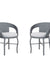Luma Outdoor Chair Set of 2 - H: 30’’ W: 24’’ D: 24’’ SH: 20’’ / Gray / MS Frame and PVC Weaving - Outdoor Chairs