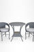 Luma Outdoor Set - Chair: W: 24’’ D: 24’’ H: 30’’ SH: 20’’ Table: 30’’ H: 30’’ / MS Frame and PVC Weaving - Outdoor