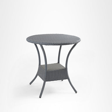 Luma Outdoor Table - Table: Dia: 30’’ H: 30’’ / Gray / MS Frame and PVC Weaving - Outdoor Furniture