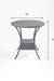 Luma Outdoor Table - Table: Dia: 30’’ H: 30’’ / Gray / MS Frame and PVC Weaving - Outdoor Furniture
