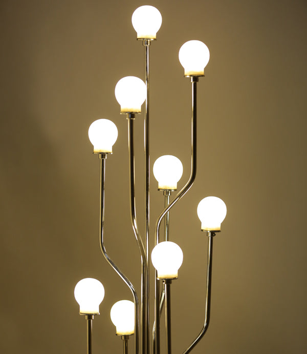 Luna Floor Lamp - Natural / Stainless steel and marble - Lighting