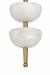 Luna Pendant Lamp - Mild Steel & Alabaster / H: 20.5’’ × W: 4.5’’ - Lighting