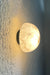Lunar Wall Light - Dia:175 x Depth:160 mm / Matte Black / Alabaster Stone and Stainless Steel - Lighting