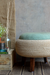 Lungta Ottoman - Green / Old tyre, teakwood, rope, fabric / L: 23’’ W: 23’’ H: 17.5’’ - Furniture