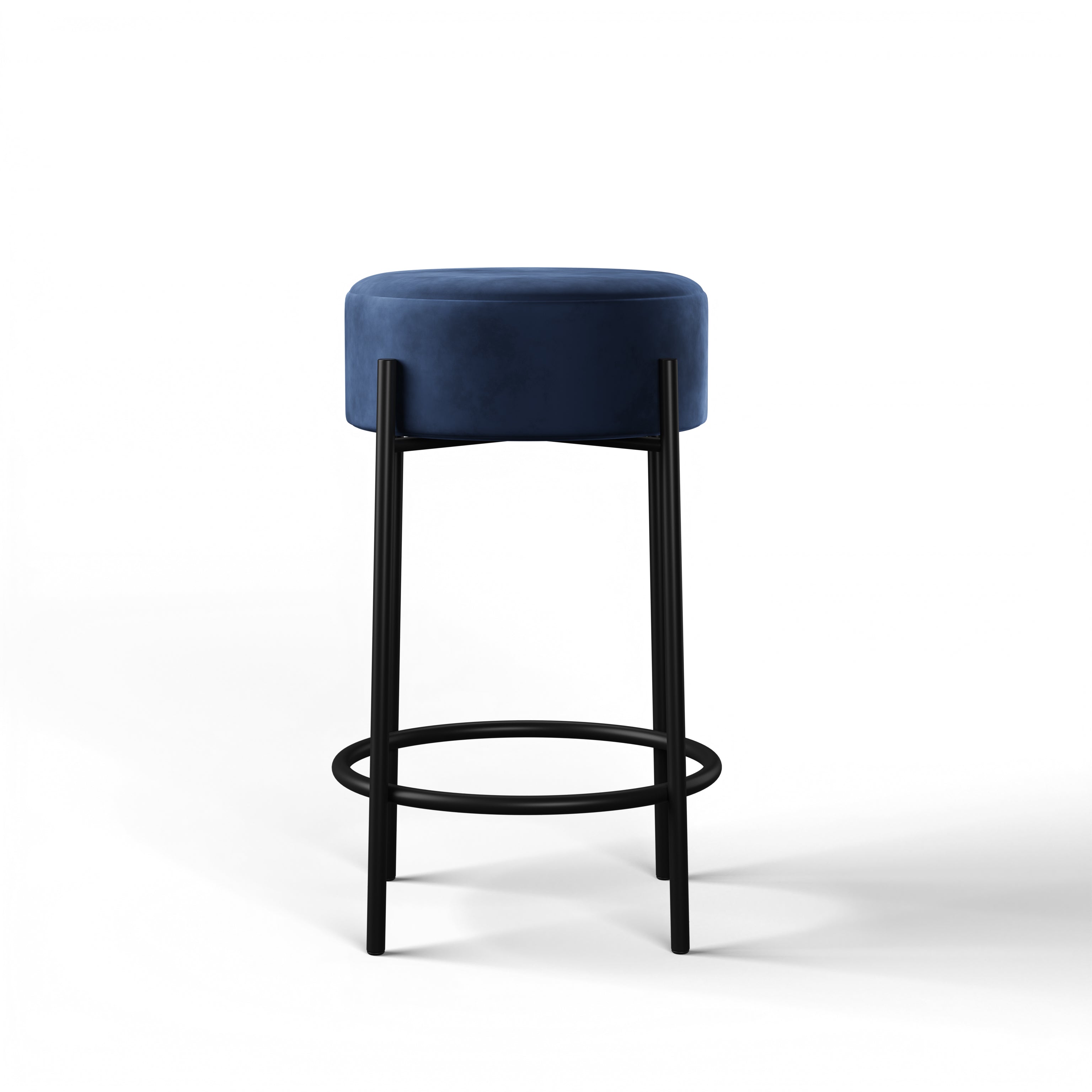 Lusso Bar Stool - L:20’’ x B:20’’ x H:30’’ and Seat Height: 30’’ In Inches / Passion 2420 Velvet Ply & Foam Upholstery