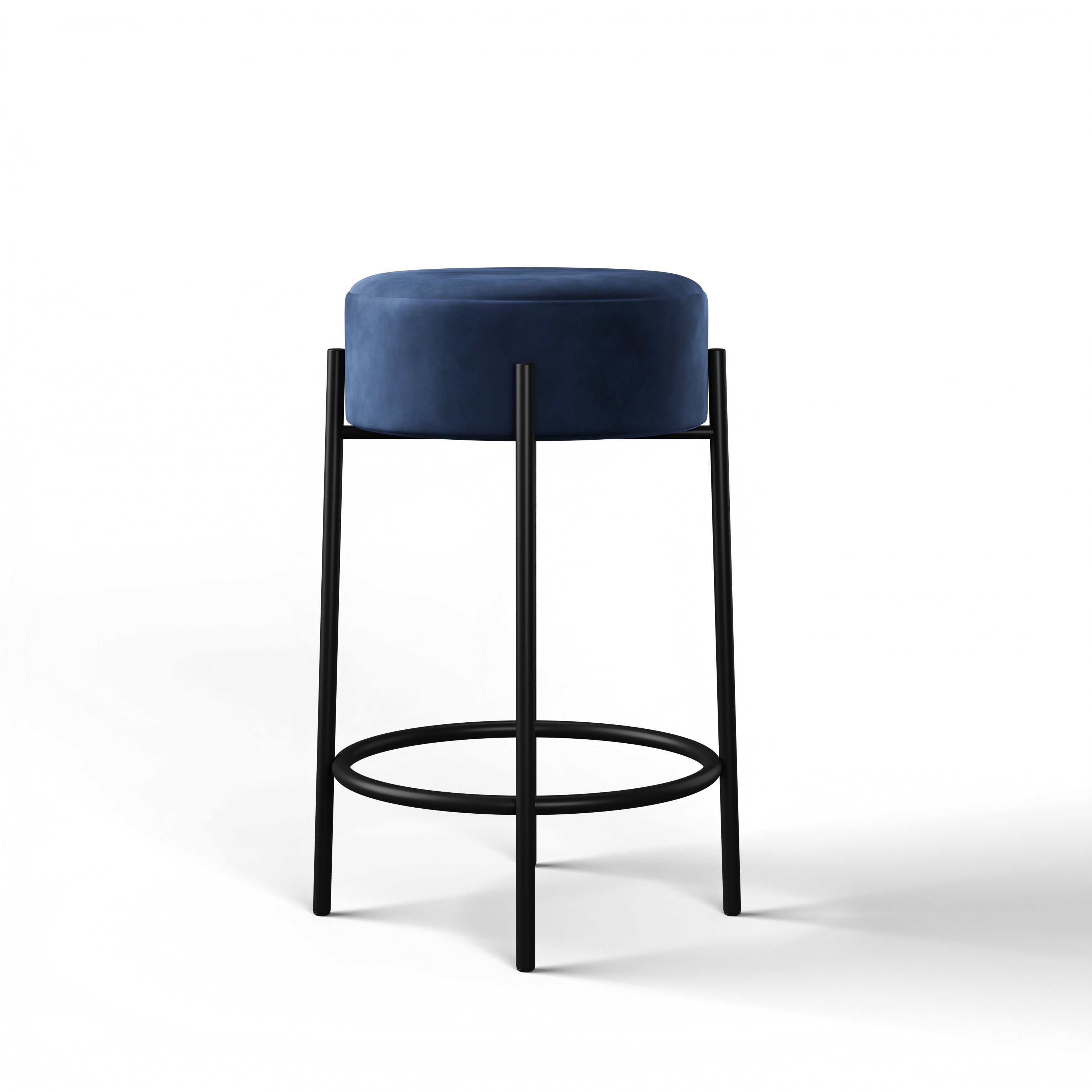 Lusso Bar Stool - L:20’’ x B:20’’ x H:30’’ and Seat Height: 30’’ In Inches / Passion 2420 Velvet Ply & Foam Upholstery