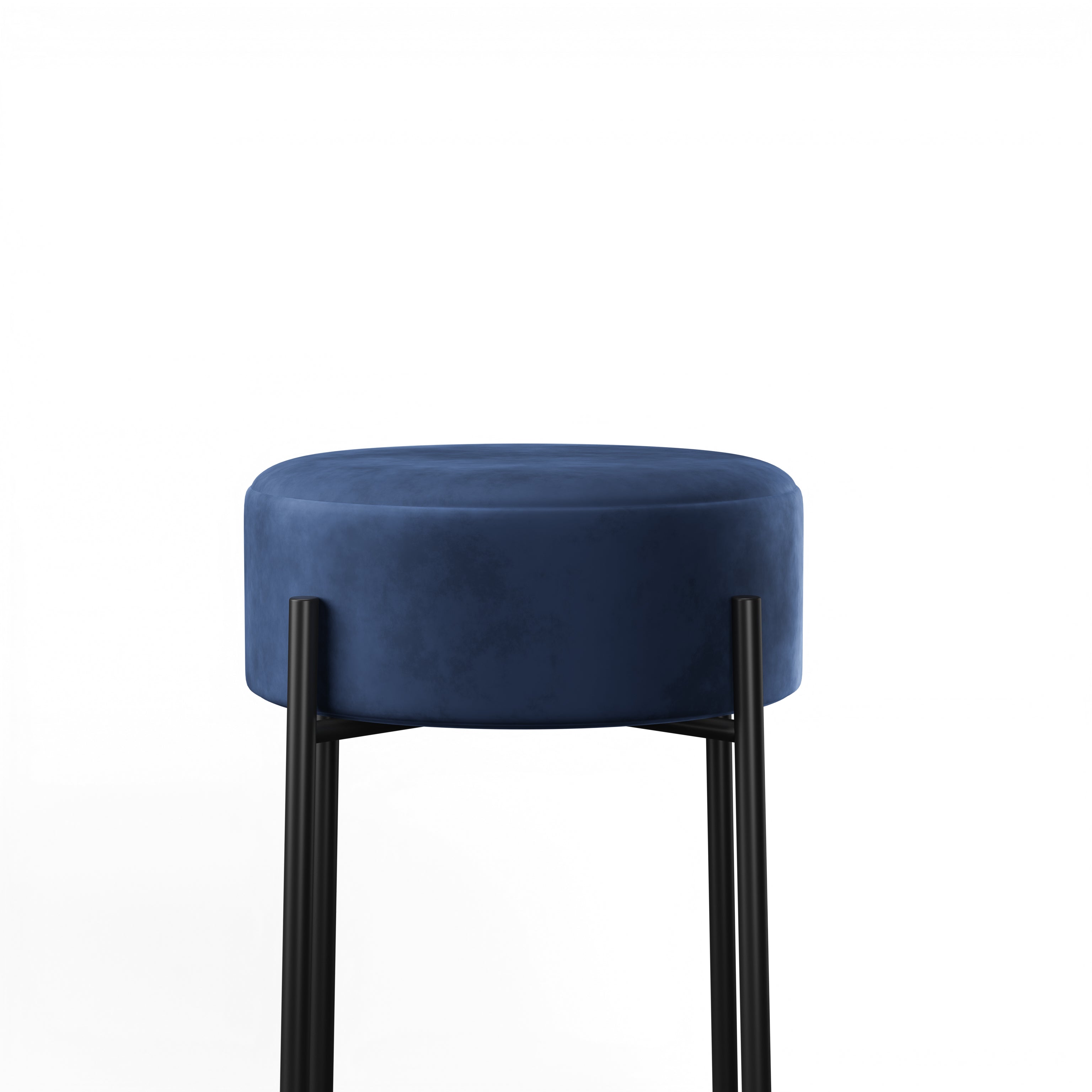 Lusso Bar Stool - L:20’’ x B:20’’ x H:30’’ and Seat Height: 30’’ In Inches / Passion 2420 Velvet Ply & Foam Upholstery