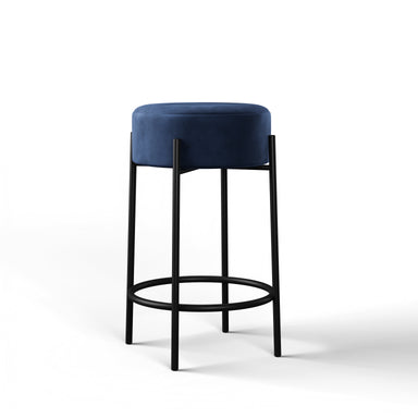 Lusso Bar Stool - L:20’’ x B:20’’ x H:30’’ and Seat Height: 30’’ In Inches / Passion 2420 Velvet Ply & Foam Upholstery