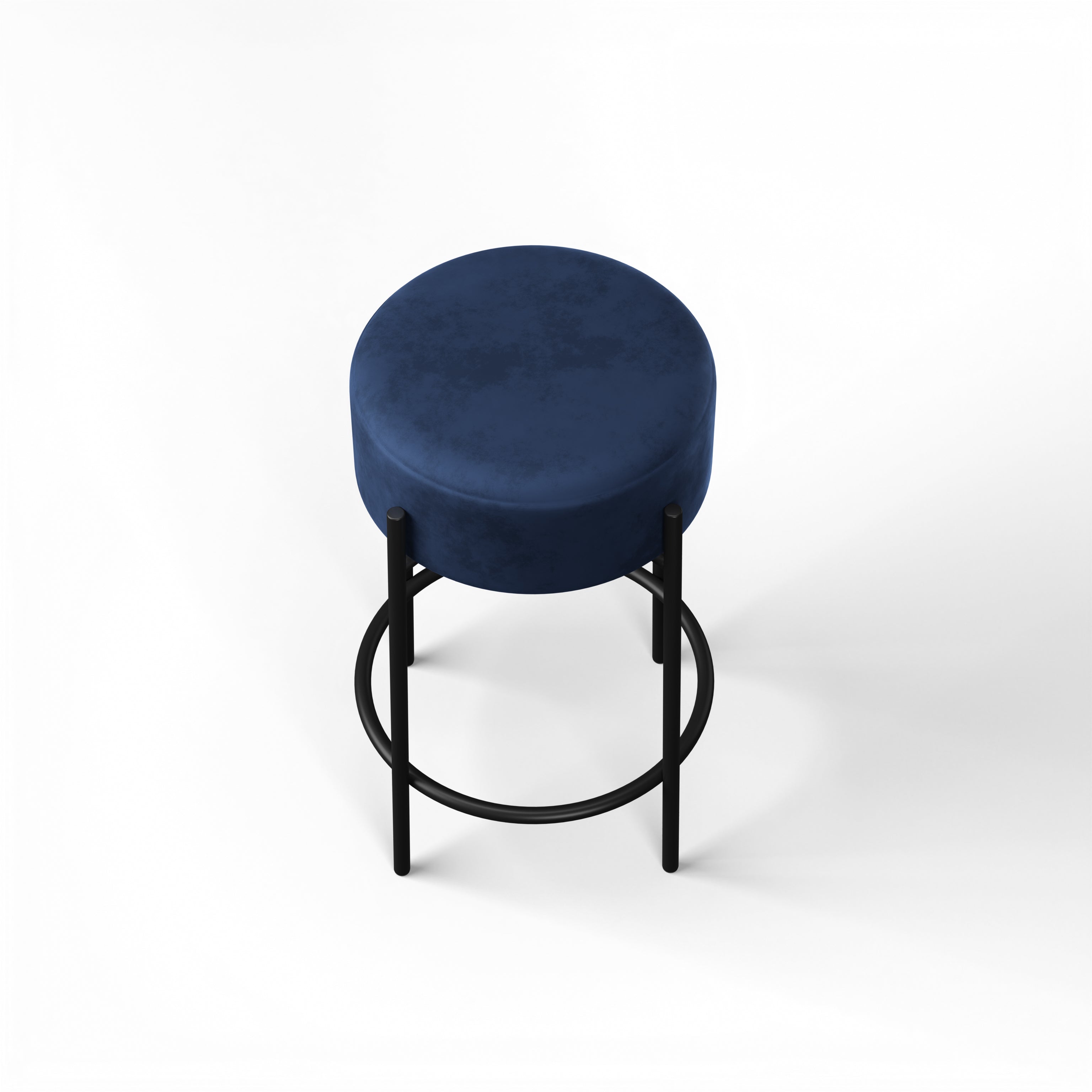 Lusso Bar Stool - L:20’’ x B:20’’ x H:30’’ and Seat Height: 30’’ In Inches / Passion 2420 Velvet Ply & Foam Upholstery