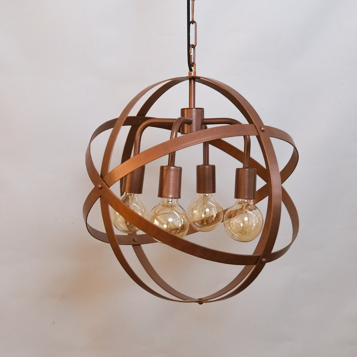 light luxury hotel restaurant copper shade bulbs